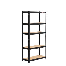 Rhino Racking - 5 Tier Heavy-Duty Garage Shelving Unit - Black Storage Shelves - 150x75x30cm - 200kg Load Weight Per Shelf - 1000kg Per Unit - Shed