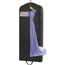 MISSLO 65" Long Dress Cover Bag for Travel and Wardrobe Storage Water Resistant Hanging Garment Bag Full Length Men Women Suit Carrier Protector for