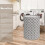 Maxsilan 80L X-Large Laundry Basket with Drawstring, Collapsible Laundry Hamper with Handle, Round Folding Washing Storage for Bedroom, Bathroom, 2