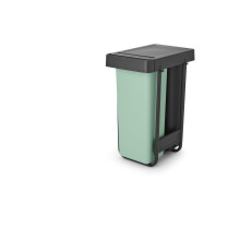 Brabantia Sort & Go Pull Out Bin | 2 x 30L Built-in Under Sink Cupboard Bin Inside Door for Kitchen | Integrated Double Waste Recycling Unit with