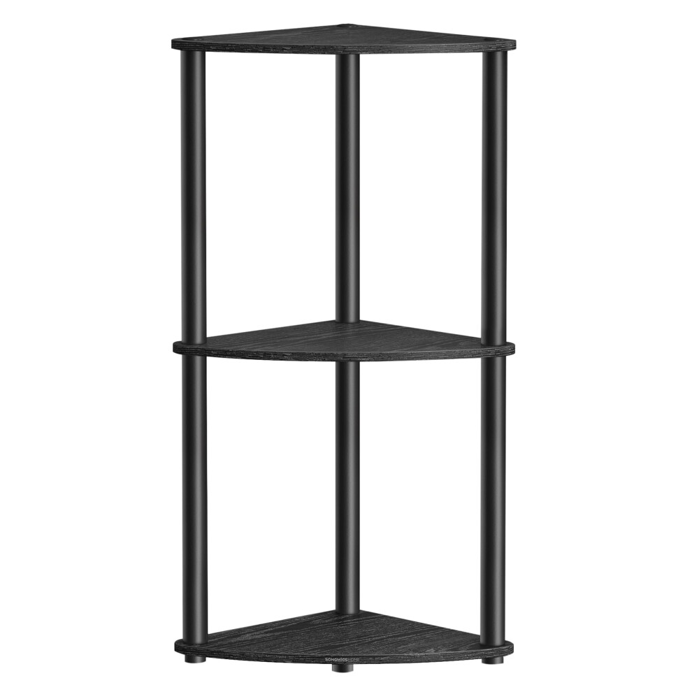Songmics Home Superfast Toolless Assembly, 3-Tier Corner Shelf, Corner Shelving Unit, Corner Storage Stand, 38.3 X 27 X 70.6 Cm, Living Room, Bedroom, 5051222706558