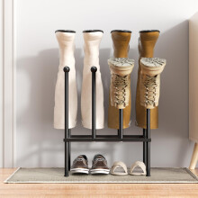 pickpiff Free Standing Shoe Racks - Black Metal Boot Rack, Shoe Organizer for Dorm Room, Closet, Entryway, Bedroom, Patio Outdoor, Hallway, Black Shoe