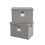 Bagnizer Storage Boxes with Lids 2PCS Foldable Fabric Storage Boxes Large Stackable Storage Baskets for Shelves Storage Box for Clothes Wardrobe Grey 1