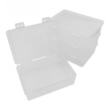 WYAN 4pcs A5 Storage Boxes with Lids, Plastic Box, Stackable Storage Box, Clear Storage Boxes with Lids, for Home, Office, School to Store Files,