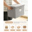 Bagnizer Storage Boxes with Lids 2PCS Foldable Fabric Storage Boxes Large Stackable Storage Baskets for Shelves Storage Box for Clothes Wardrobe Grey 4