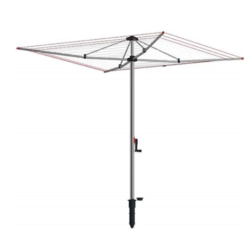 Vileda Supadry Hoist Rotary Washing Line, 60M Of Clothes Line For Outside Silver