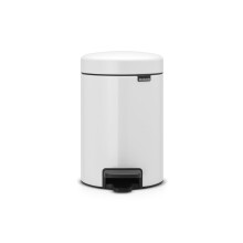 Brabantia 112126 Pedal Bin newIcon with Plastic Inner Bucket, 3 L-White
