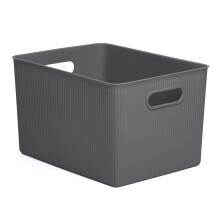 TATAY Plastic Storage Basket 22 L Baobab | Organizer Box | Integrated Handles | Compact and Versatile Design | BPA-Free Plastic | 29.4 x 38.5 x 23 cm,