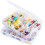 LAifu Snack Box With Compartments, 2 PCS Snackle Box Trays with 18 Removable Grids Compartments, Clear Multi Stackable Plastic Organizer Container for 1