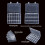 LAifu Snack Box With Compartments, 2 PCS Snackle Box Trays with 18 Removable Grids Compartments, Clear Multi Stackable Plastic Organizer Container for 4
