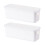 2 Pcs Plastic Storage Box with Lid, Small Storage Baskets with Handles, White Storage Boxes with Lids Bathroom Storage Baskets Kitchen Cupboard 1
