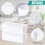 2 Pcs Plastic Storage Box with Lid, Small Storage Baskets with Handles, White Storage Boxes with Lids Bathroom Storage Baskets Kitchen Cupboard 3