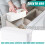 2 Pcs Plastic Storage Box with Lid, Small Storage Baskets with Handles, White Storage Boxes with Lids Bathroom Storage Baskets Kitchen Cupboard 5