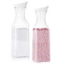 2pcs Washing Powder Storage 1.5L, Detergent Dispenser, Laundry Detergent Storage, Reusable PET Plastics Laundry Powder Storage, Transparet Detergent