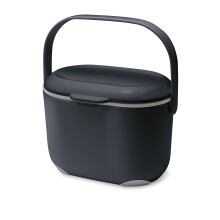 Addis 515630 2.5 Litre Kitchen Compost Caddy, Black/Grey, 2.5L