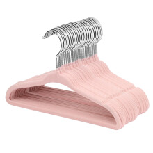 ManGotree Velvet Baby Clothes Hangers, Baby Toddler Kids Hangers with Swivel Hook, Notched Shoulder Design for Kids and Children Clothes (30 Pack,