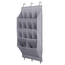 FENTEC Over Door Shoe Storage, Door Shoe Organizer 14 Pockets, Hanging Shoe Storage Organiser Back of Door Shoe Rack, Sturdy 600D Oxford Fabric with 3