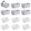 GAOHAN 12Pcs Plastic Storage Basket with Handles, Plastic Storage Boxes Small,Mini Storage Boxes Rectangle,for Shelves, Kitchen, Office, Fridge, 1