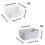 GAOHAN 12Pcs Plastic Storage Basket with Handles, Plastic Storage Boxes Small,Mini Storage Boxes Rectangle,for Shelves, Kitchen, Office, Fridge, 2