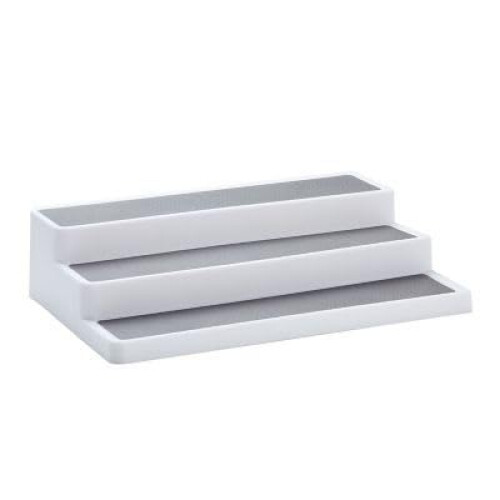 Lakeland 3-Tier Expandable Shelf with Non Slip Surface Extends from 37.5 to 65.5cm Wide Perfect for Tins