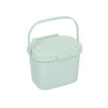 Addis Everyday Kitchen Food Waste Compost Caddy Bin, 4.5 Litre, Mist Soft Green, 518696