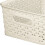 Curver Curver My Style Storage Baskets, Stackable & Durable, 4 Litres Each, Cream (Set of 4) 2