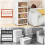 PurKeep Storage Boxes with Lid - 23L*4 Tier Plastic Storage Box with Lid, Stackable Boxes with Wheels, Storage Drawers with Front Door, Plastic Box 4