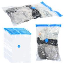 Tenbrachian 8 Pcs Space Saver Bags Vacuum Storage Bags Small Compression Zipper Storage Bags Vacuum Pack Bags for Clothes, Vacuum Bags for Clothes