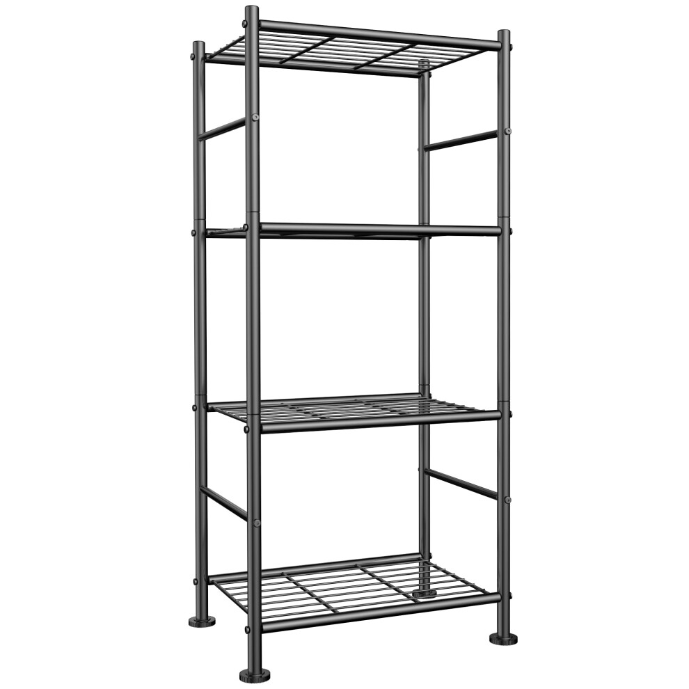 Sakugi Storage Shelves - 4 Tier Sturdy Metal Garage Shelving Unit With Adjustable Leveling Feet, Space-Saving Shelves Organizer For Pantry, Laundry, 5051222726587