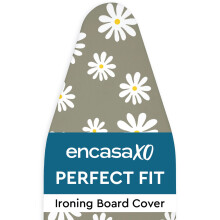 Encasa XO Ironing Board Covers and pad 125x46 cm- Thick 3mm Felt Padding, Drawstring Tightening & Lock, Heat Reflective, Scorch & Stain Resistant, for