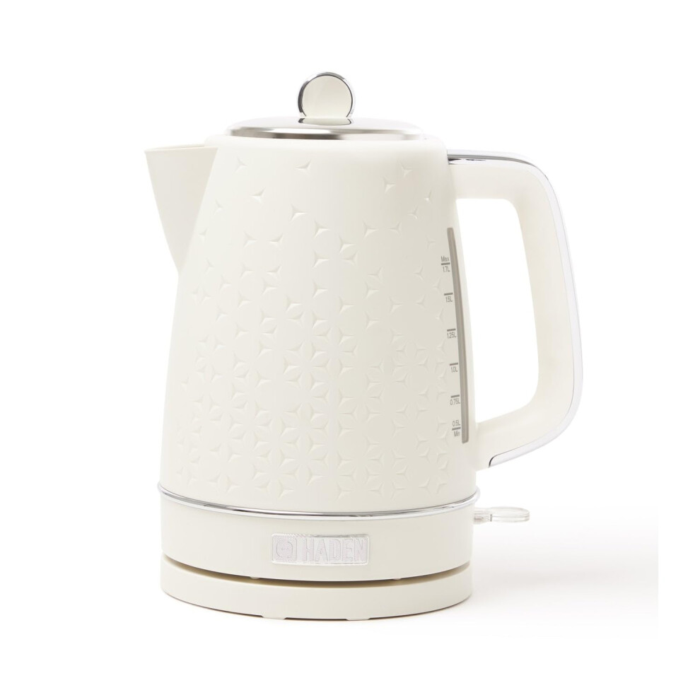 Haden Starbeck Kettle - 1.7L Fast Boil, Quiet, Cordless Electric Kettle - 3000W, Bpa Free, Ergonomic Handle, Energy-Efficient, Lightweight White