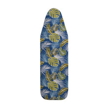 SHERWOOD Ironing Board Cover 124 x 38cm 100% Cotton Cover with Thick Felt Resists Scorching and Staining Adjustable Size Iron Board Cover (Monstera