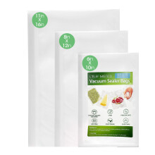 L'ELEF MISTICO Vacuum Sealer Bags for Food, 150 Pre-cut 15cm x 25cm(50) + 20cm x 30cm(50) + 28cm x 40cm(50) BPA Free Food Seal Bags, Vacuum Storage
