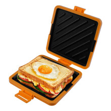 Microwave Toastie Sandwich Maker, Silicone Microwaveable Cookware Wireless Toastie Maker, Heatwave Technology Sandwich Toaster, Nonstick Plate