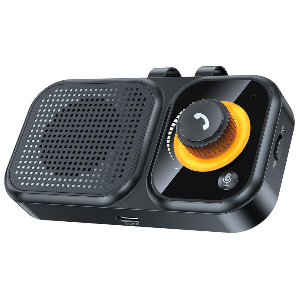 Bluetooth Car Speakerphone With Motion Sensor Auto On, Siri, Dual Phone Pairing, Noise Reduction 9169991195803