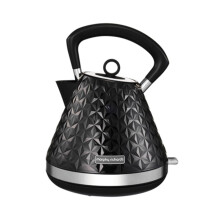 Morphy Richards Vector Pyramid Kettle, 1.5L 3kW Rapid Boil, Anti Limescale Filter, Boil Dry Protection, Water Window, Pull Ring Removeable Lid, 360