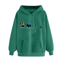 Mint Green Womens Long Sleeve Drawstring Hoodies Trendy Fahison Pullover Valentine's Day Gift for Her