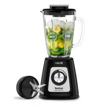 Tefal Blendforce II Blender, 2L Glass Jug, 1.25L Effective Capacity, 800W, 4 Removable Powelix Blades, Smoothie Blender, Ice Crush, 2 Speeds + Pulse