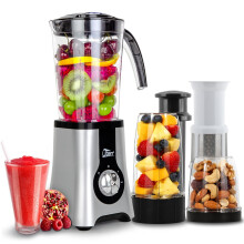 Jug Blenders, Uten Smoothie Blender 1.25L, 5-in-1 Multi-Functional Smoothie Maker and Mixer for Juicers Fruit Vegetable 380W Automatic Blender Ice