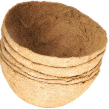 (8-Inch Round, Brown) Coconut Fiber Flower Pot, Round/Manger Shape Succulent Planter Hanging Basket Liner Replacement for Garden, Coffee Shop, Home
