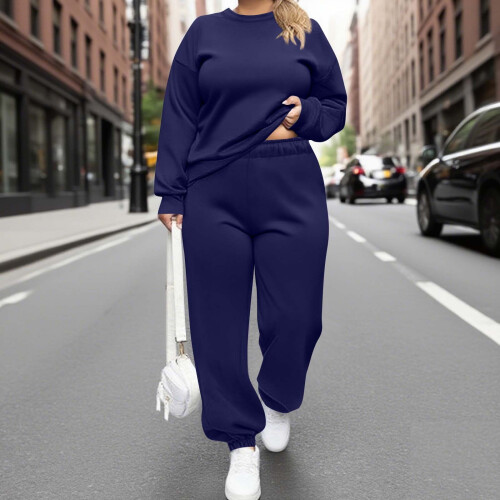 Dam Plus Size Sweatsuit Crewneck Sweatshirt och 1