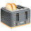 Four-Slice Rippled Toaster - Grey 1