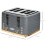 Four-Slice Rippled Toaster - Grey 3