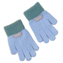 Winter Thermal Gloves for Kids Soft Knitted Lined Five Finger Design Cozy Hand Warmers for Boys and Girls