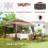 3x4m Hexagon Pop Up Gazebo with Netting, Beige 7