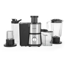 Salter 4 In 1 Juicer & Blender ? Fruit Juicer & Smoothie Maker, 1L Jug Blender, Includes 600ml Sports Bottle & Fridge Storage Container, Coffee &