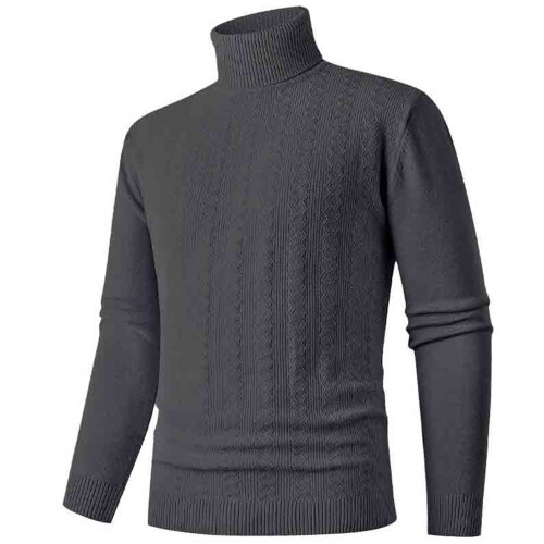 Pull de Noël moche pour homme, col roulé, en maille 1