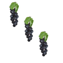 3 Cachos de Uvas Artificiais, Uvas de Espuma Realistas para Decoração de Casa e Cozinha, Centros de Mesa de Casamento, Festas e Enfeites para