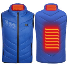 Dětská vyhřívaná vesta, USB Smart Constant Temp, 2 topné zóny, Softshell, pro věk 4-15 let, kompatibilní s USB powerbankami