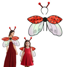 Butterfly-Wings-Costume Foldable Fairy Wing Set with Elastic Straps for Masquerade Ball Halloween Carnival Parties Ladies (Tulle & Wire)